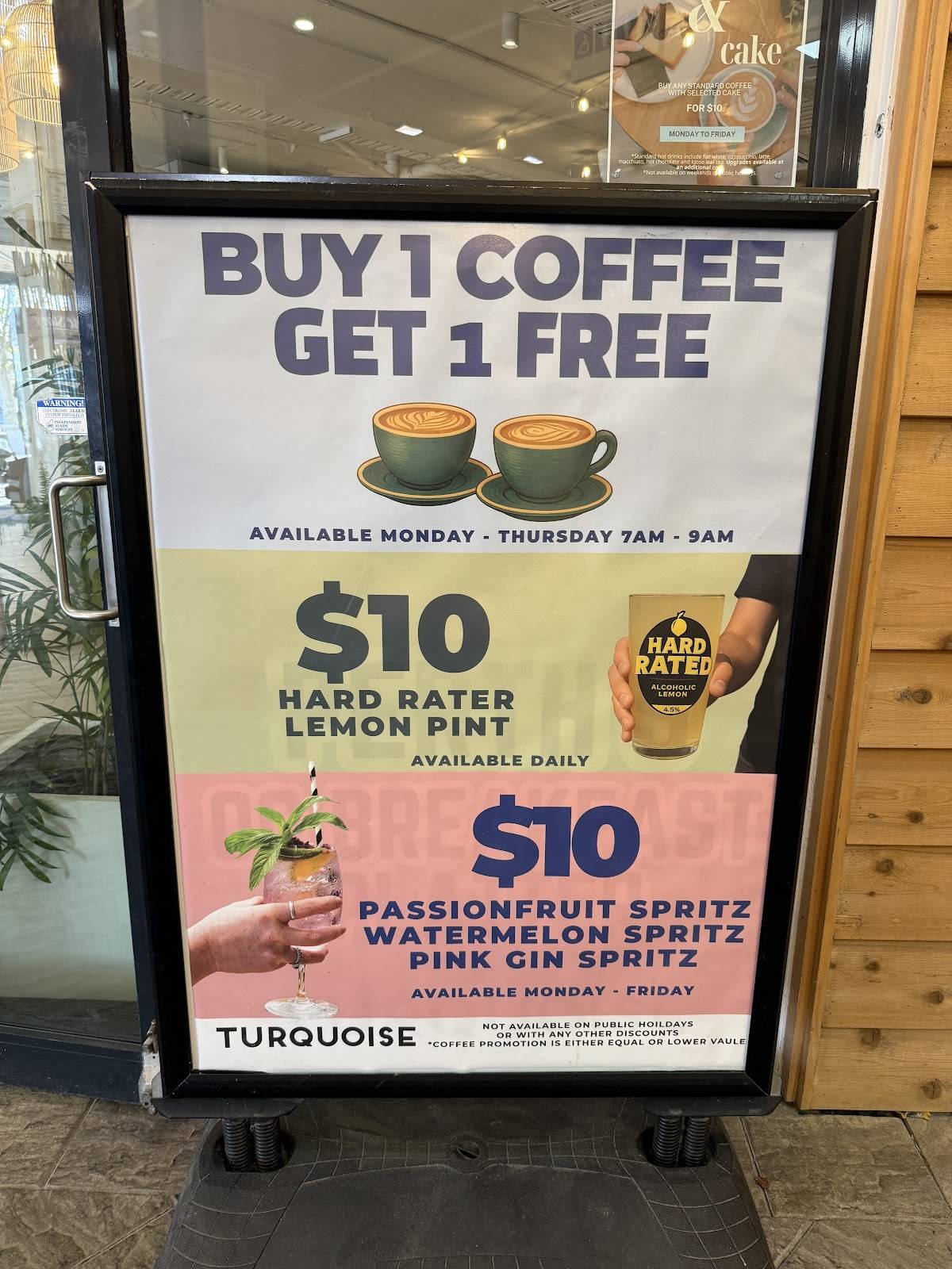 Turquoise Hillarys меню