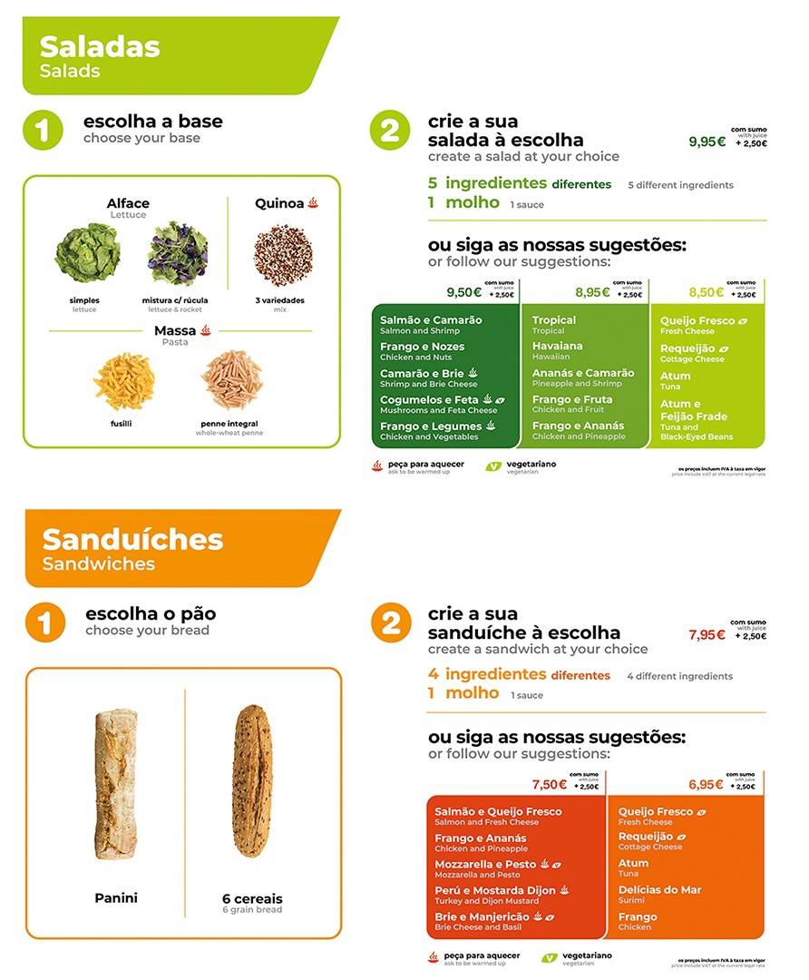 Vitaminas C.C. Parque Nascente меню