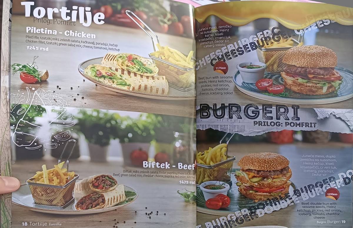 Restaurant Viva меню