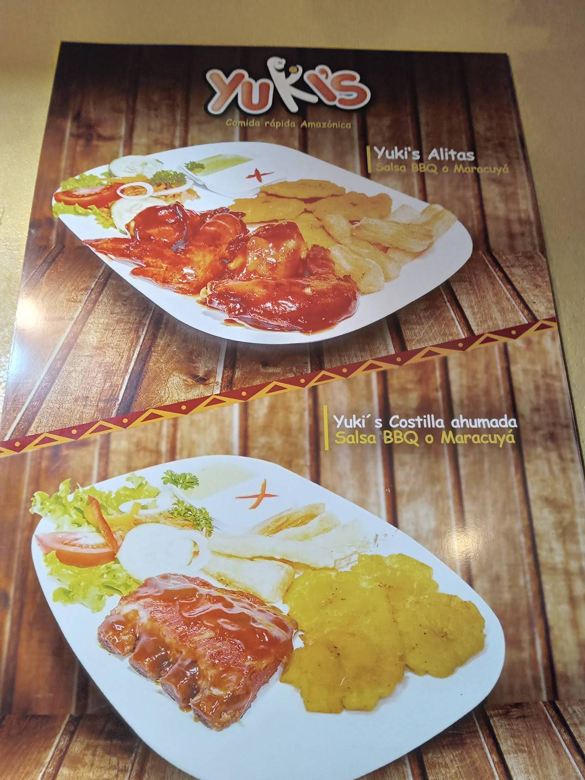 YUKIS (COMIDA RAPIDA AMAZONICA меню