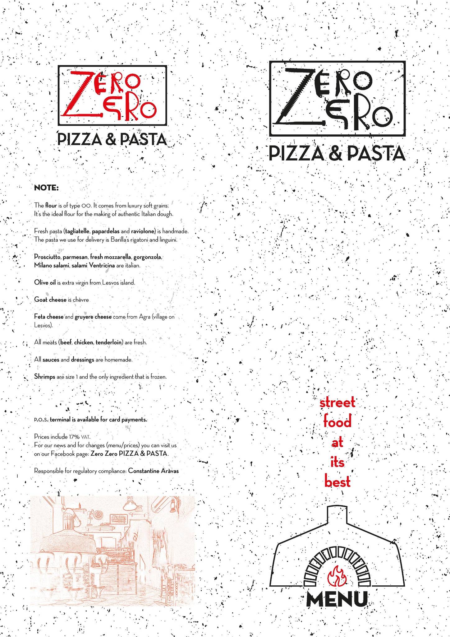 Zero Zero Pizza & Pasta меню