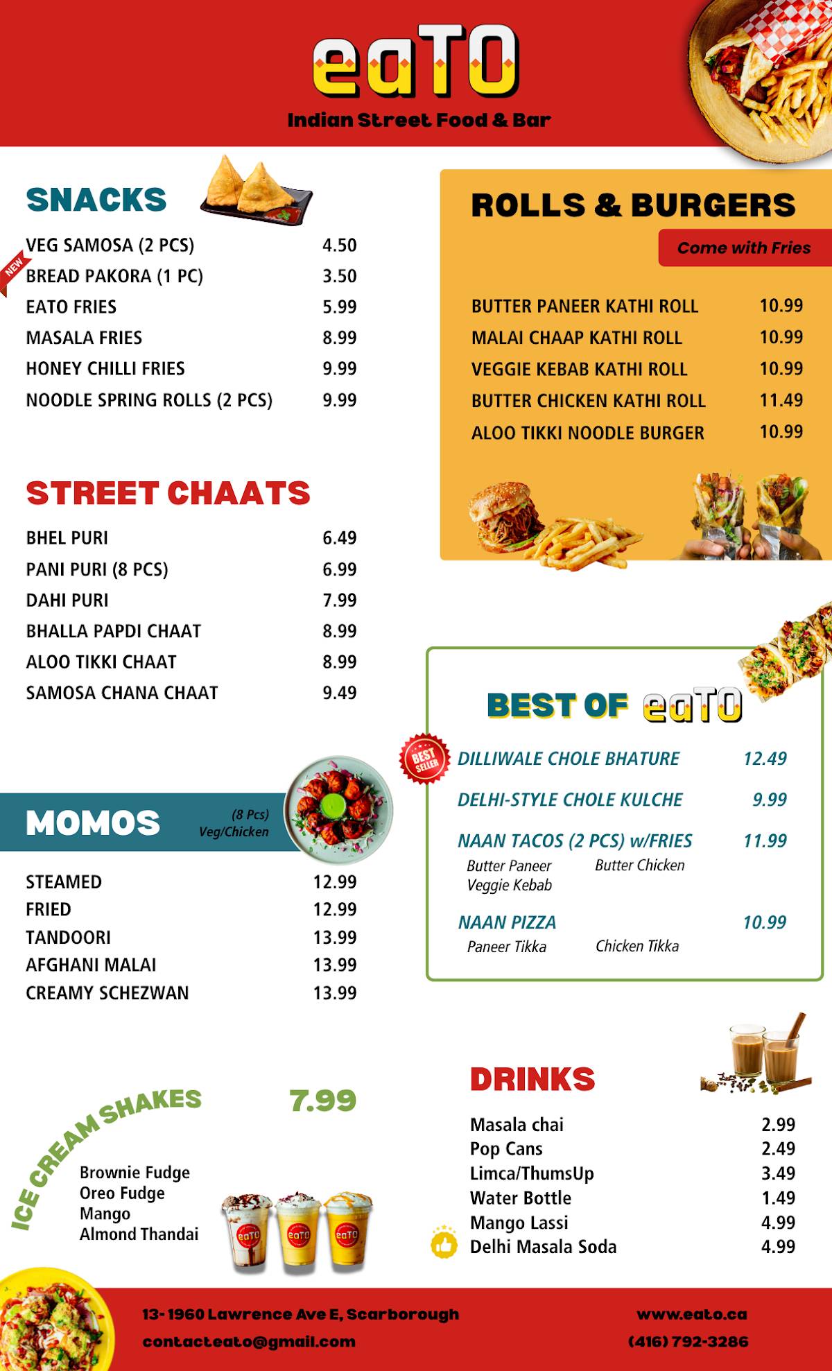 eaTO- Indian Street Food меню