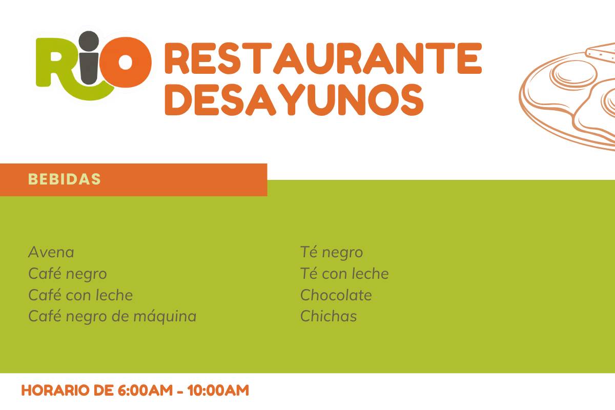 Restaurante Río меню