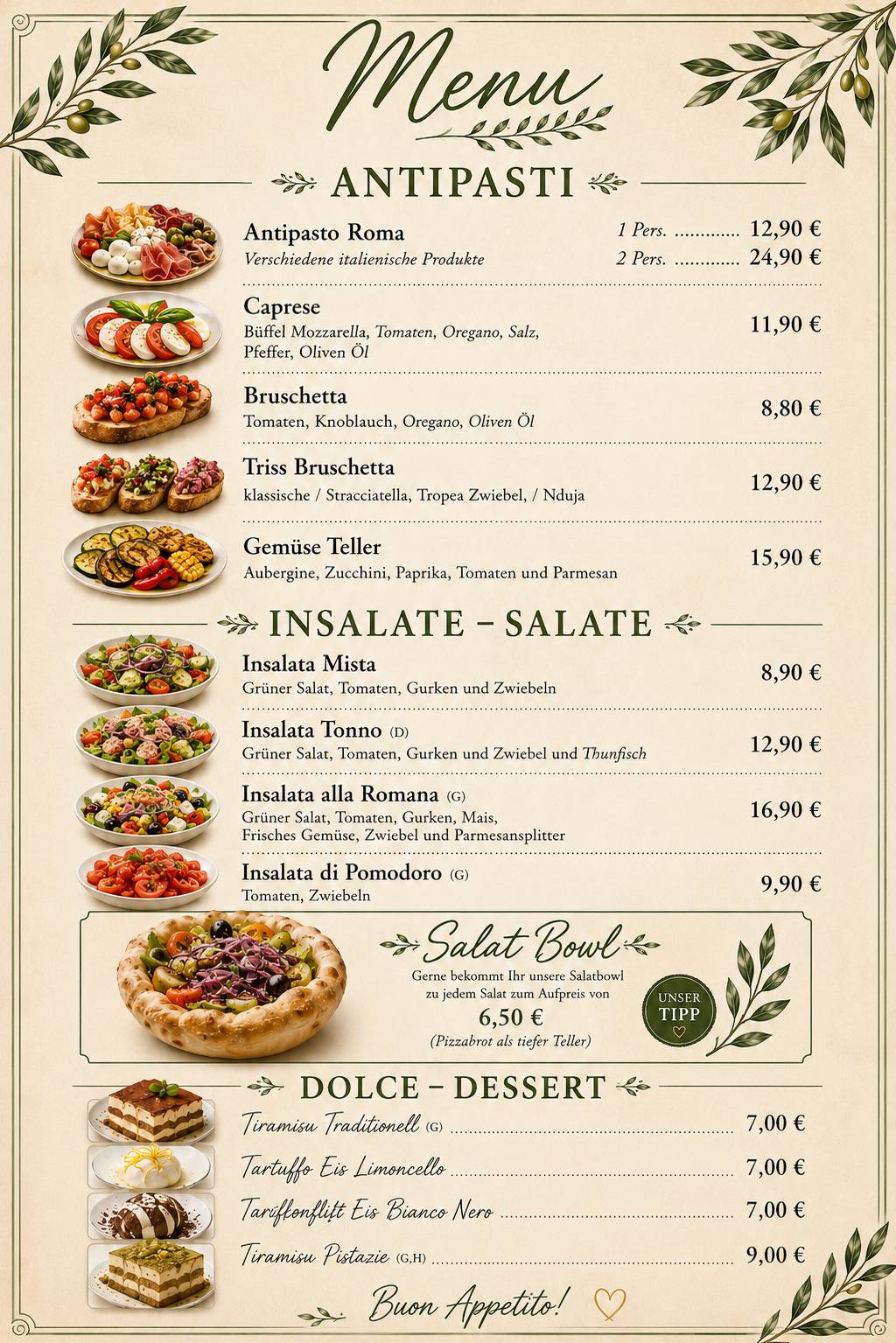 Piccola Roma Reutlingen меню