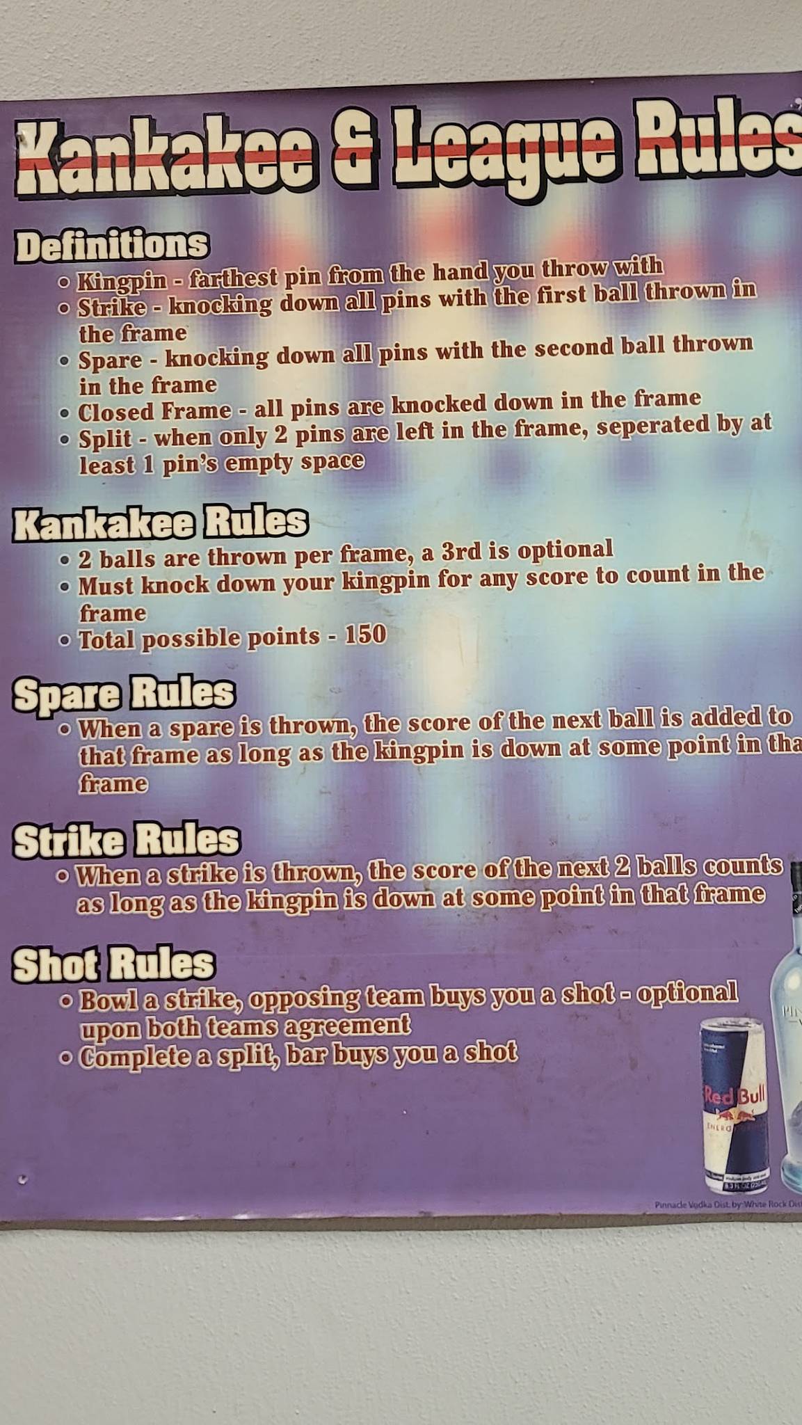 Rhino Bar меню
