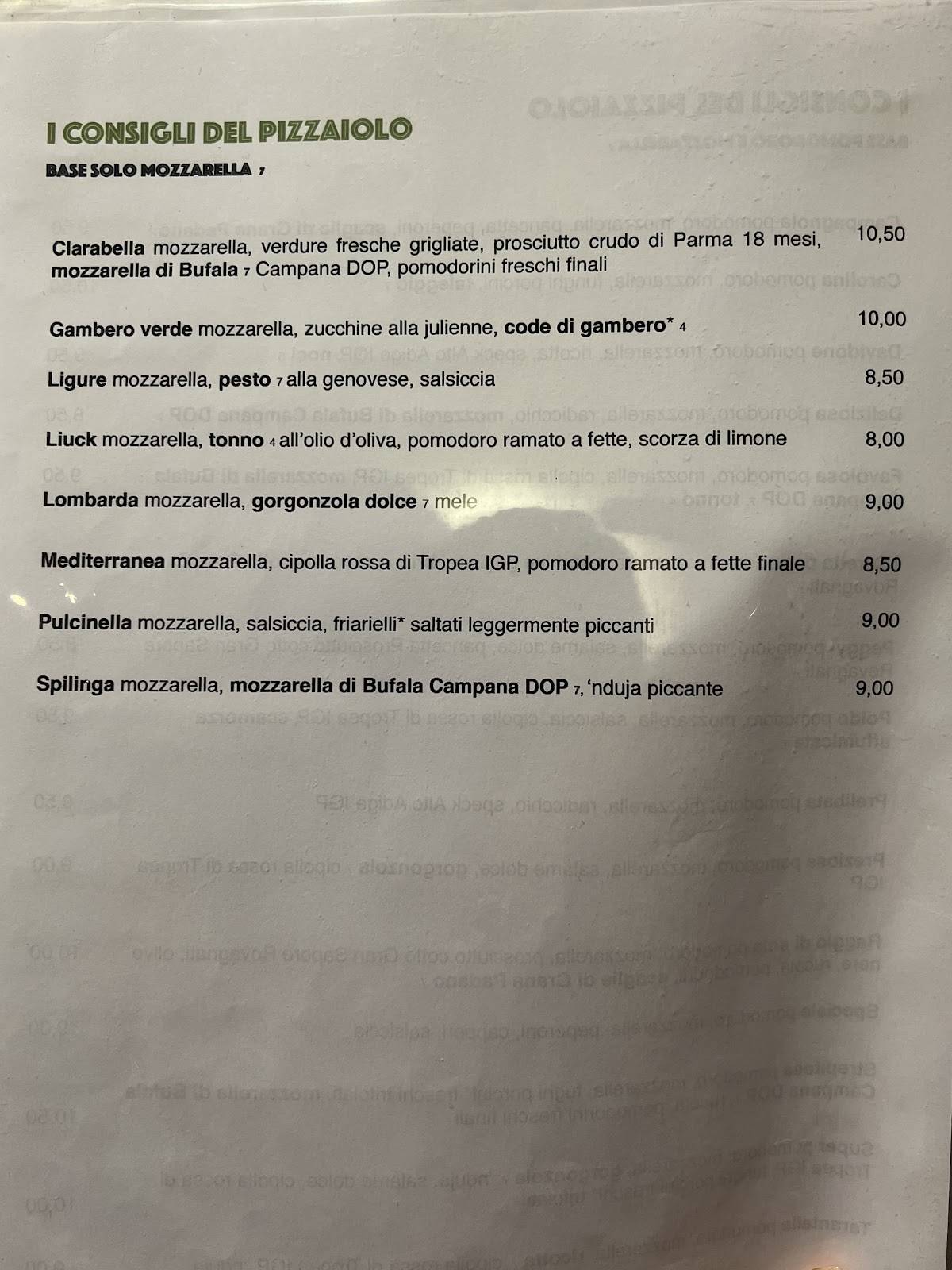 Pizzeria D'Este меню