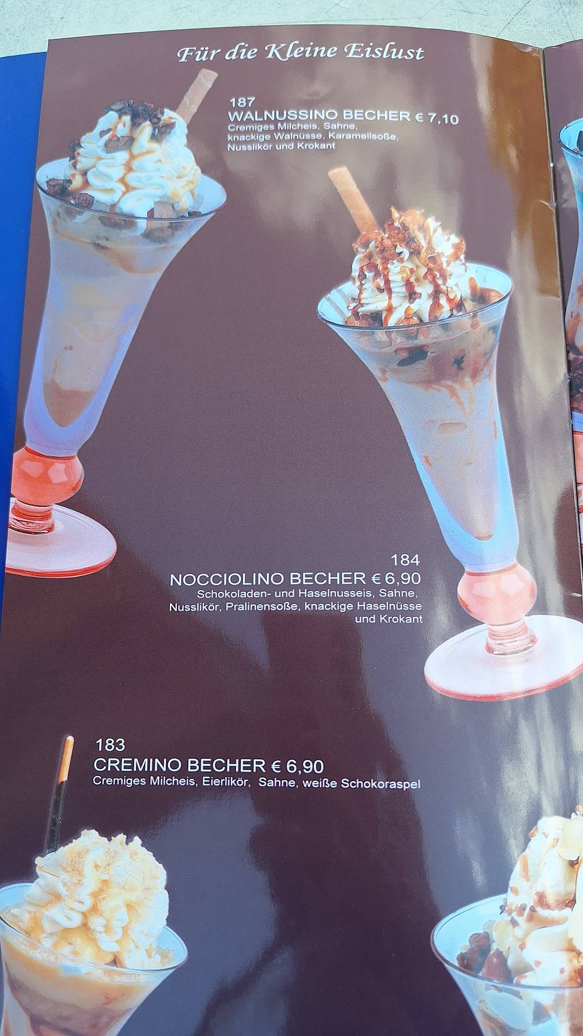Eiscafé Roma меню