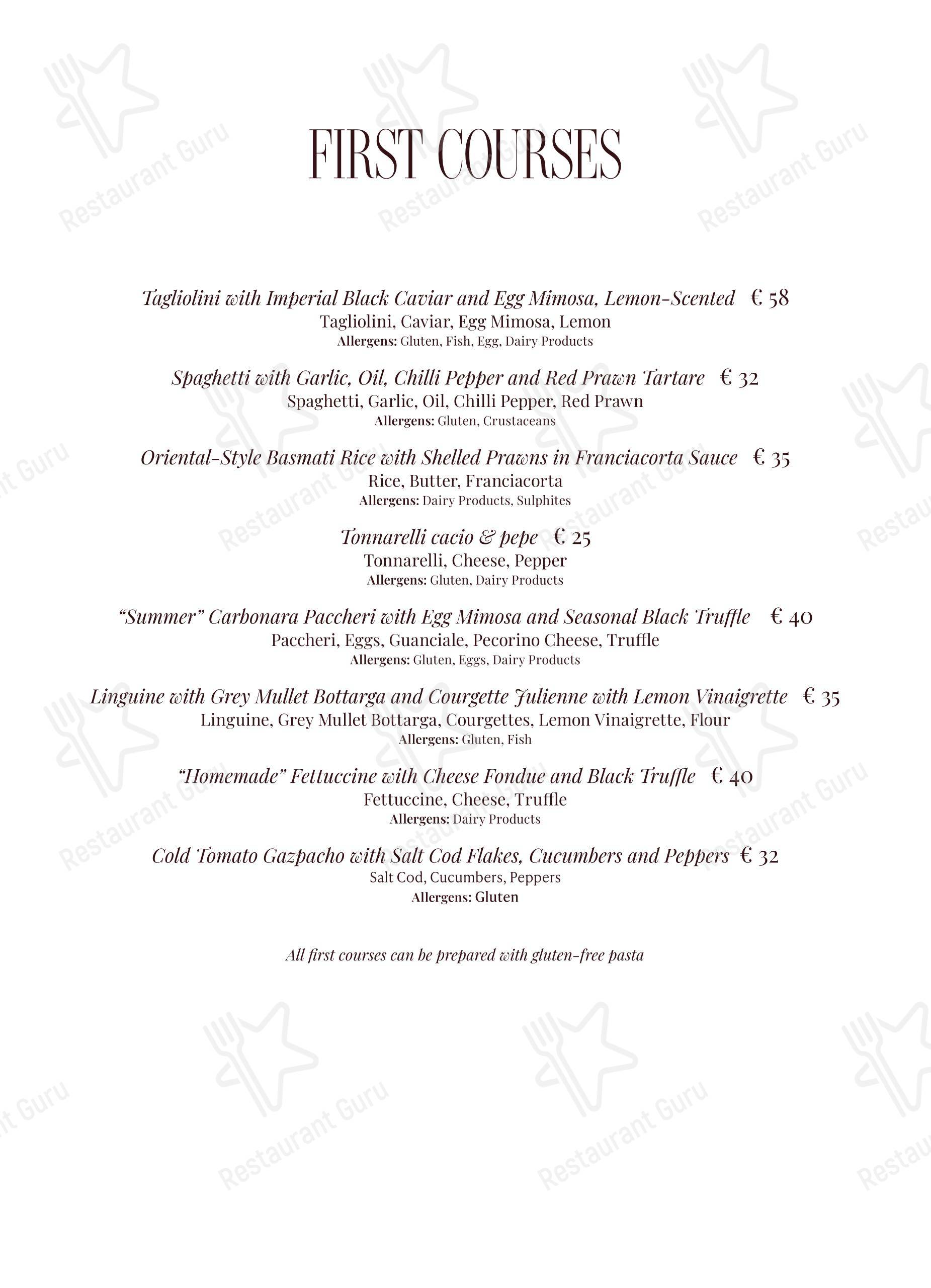 Взгляните на меню Ristorante Camponeschi