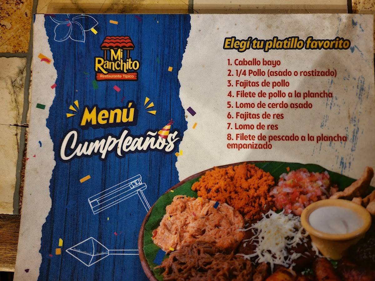 Mi Ranchito - Rivas меню