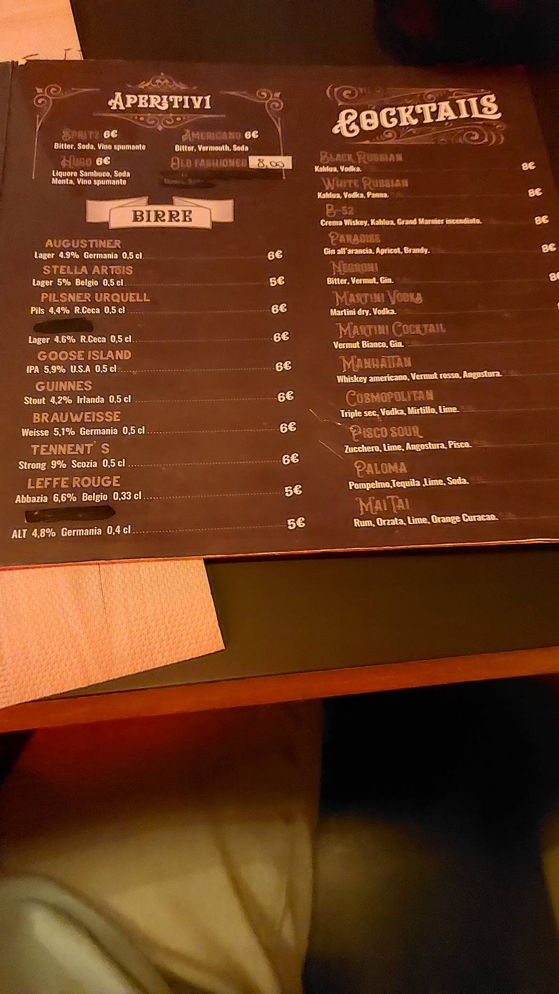 RockCafè Modena меню
