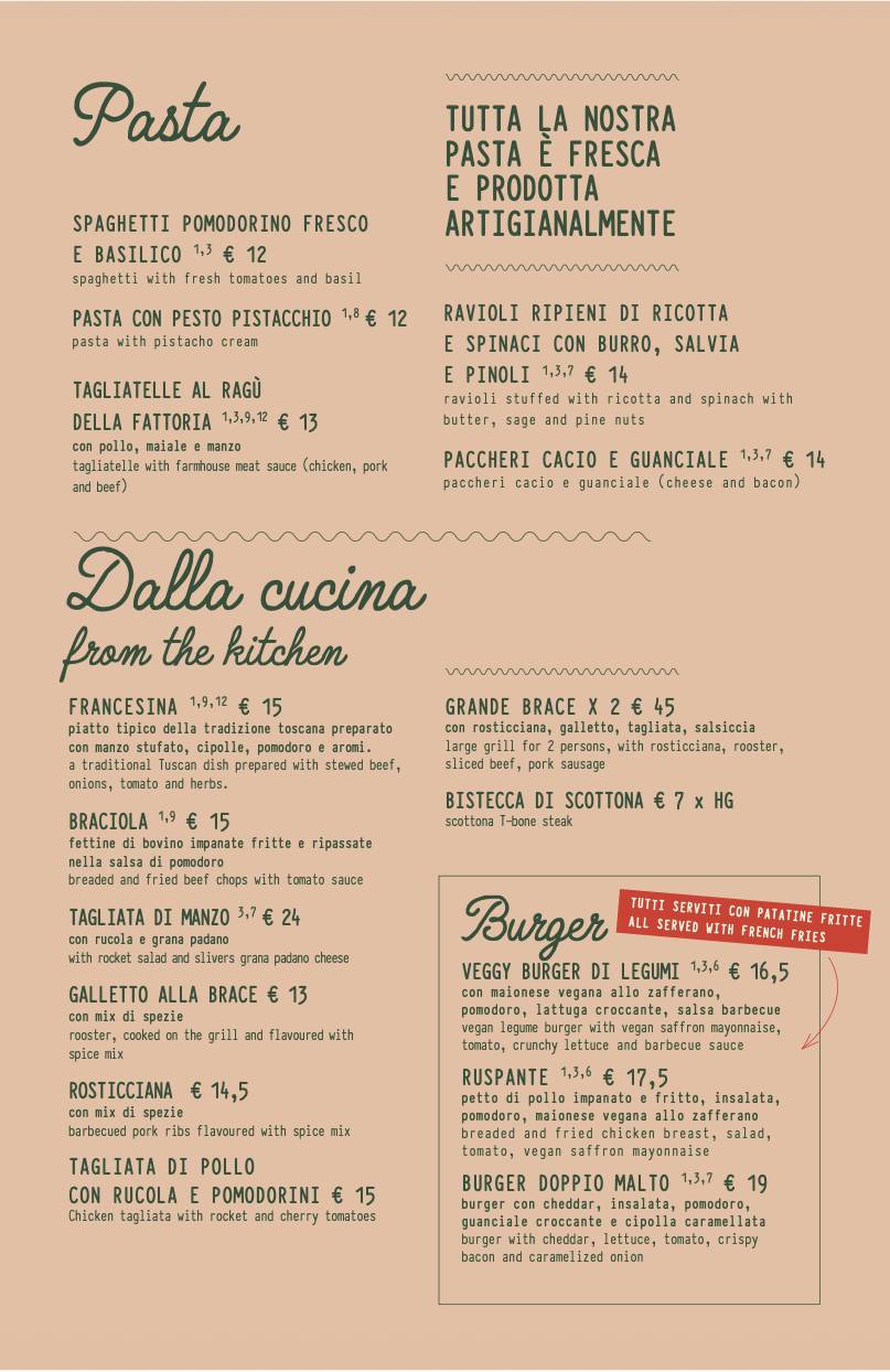 Rione Restaurant Roma меню