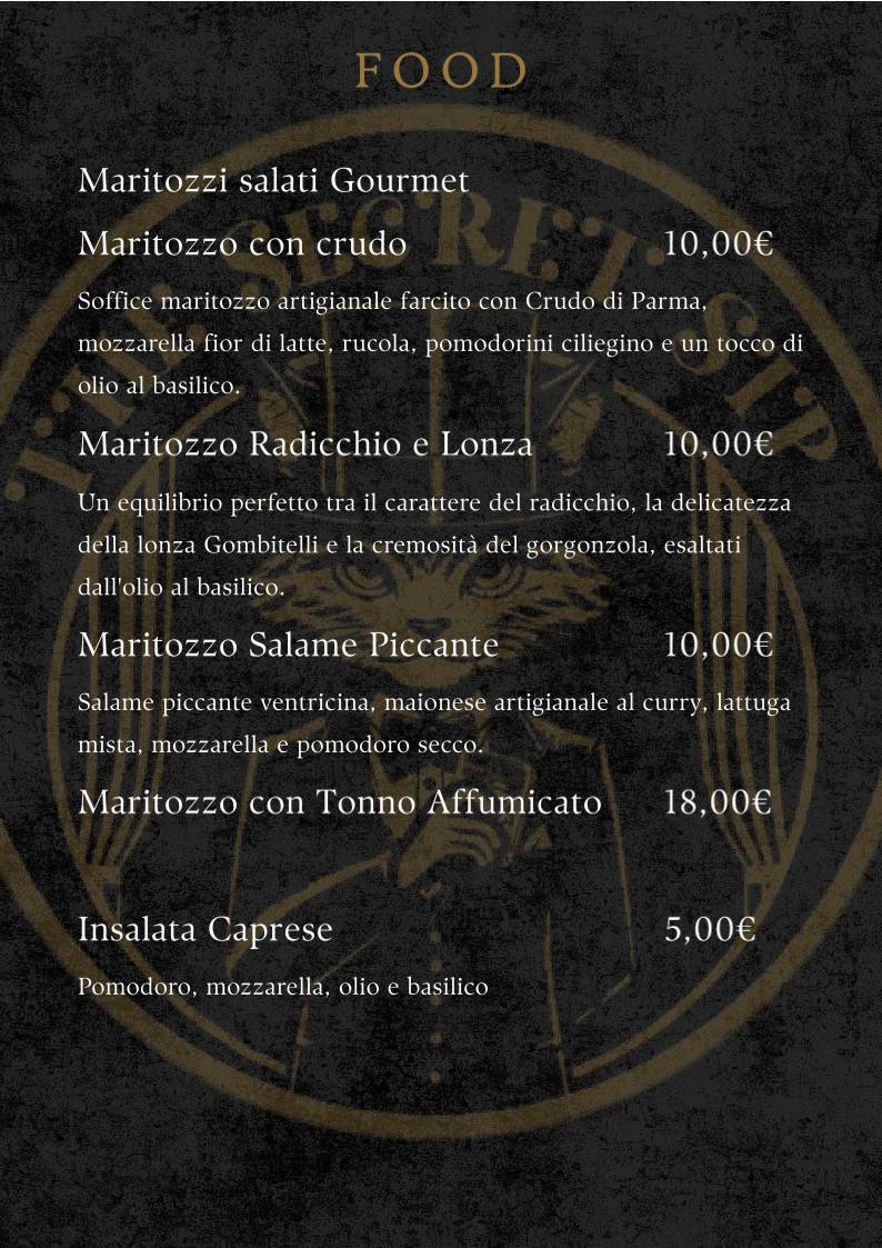 The Secret Sip меню