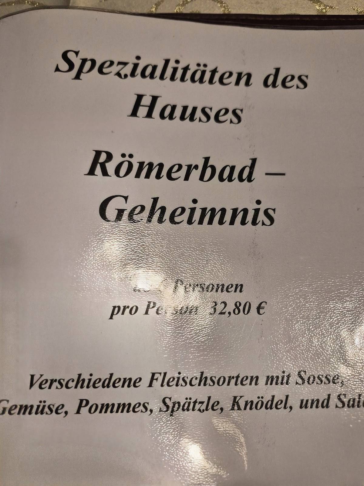 Römerbad меню
