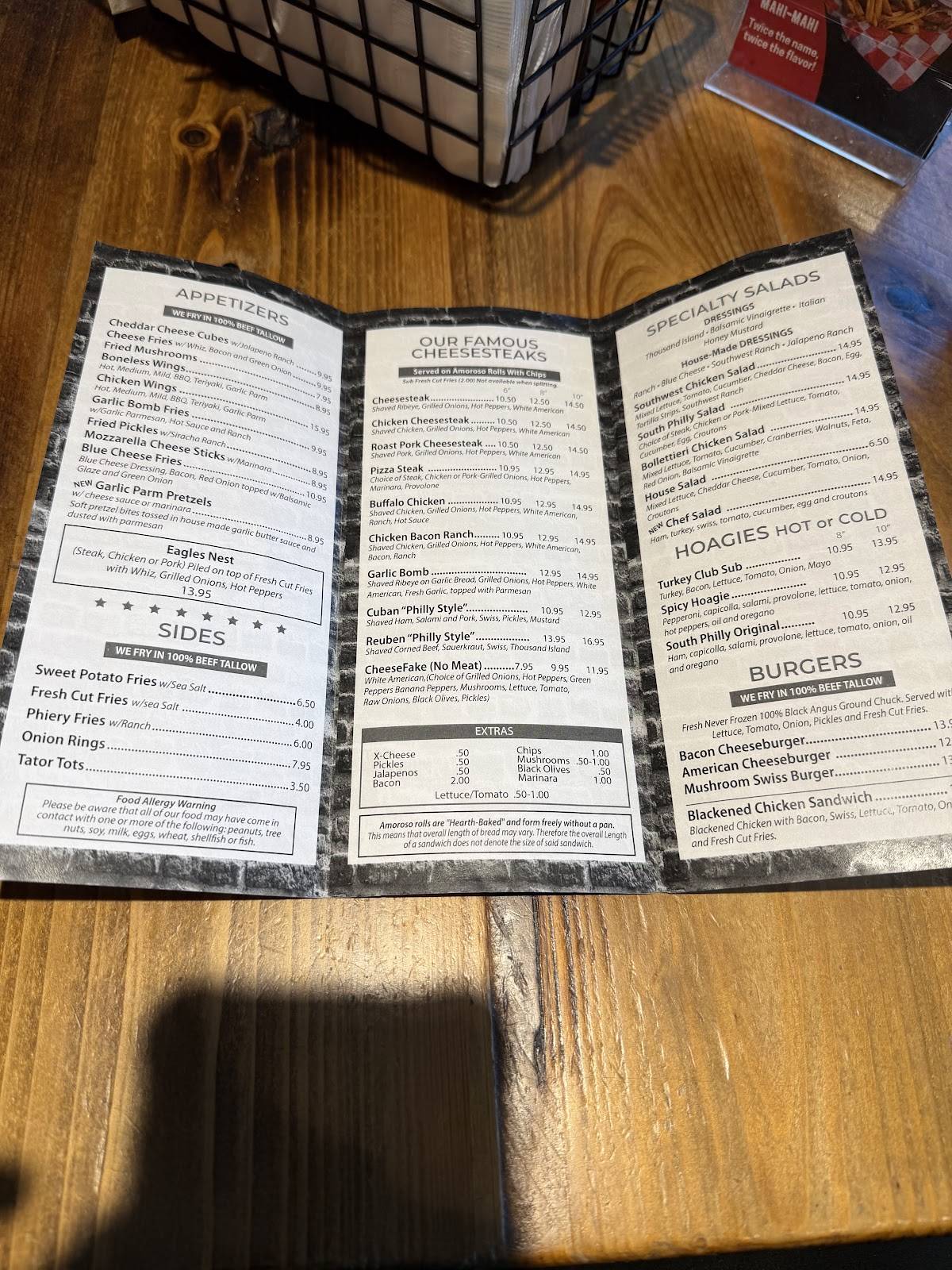 Ruby Tuesday меню