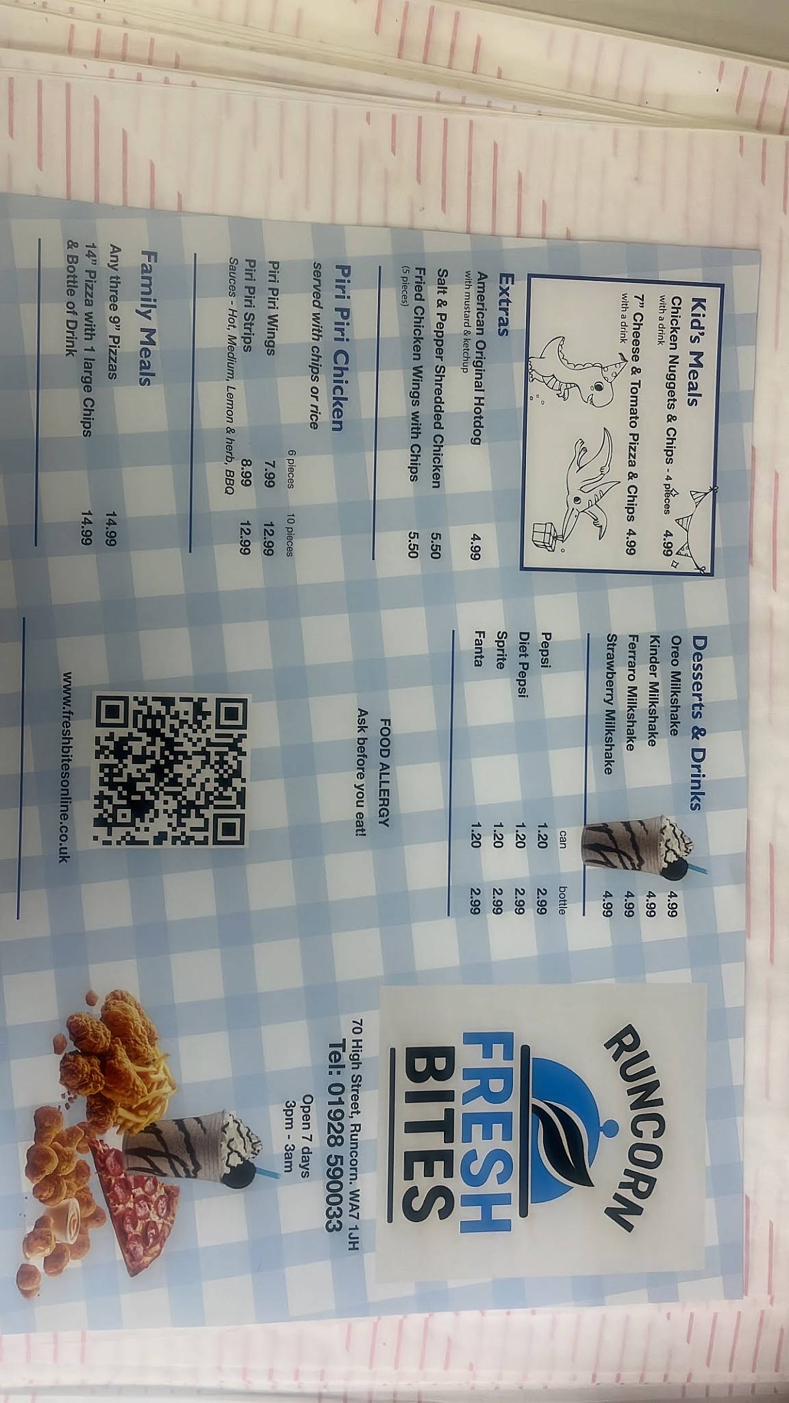 Runcorn fresh bites меню