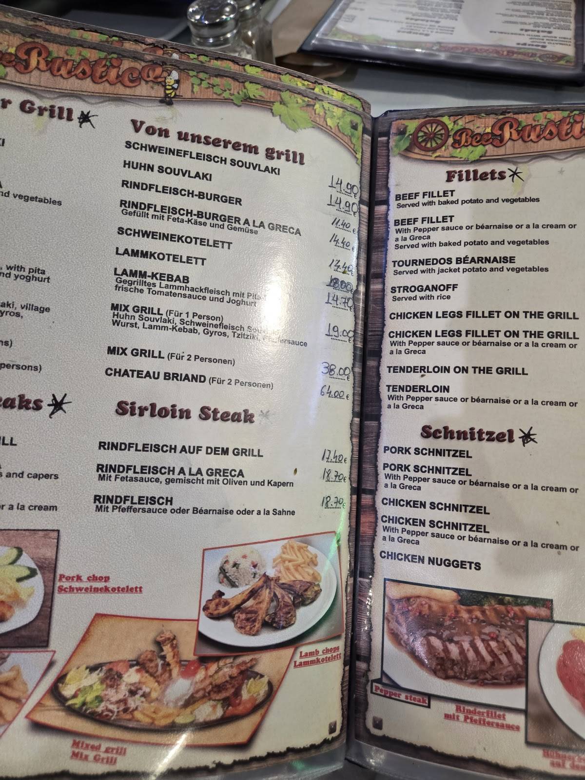 Rustico Restaurant меню