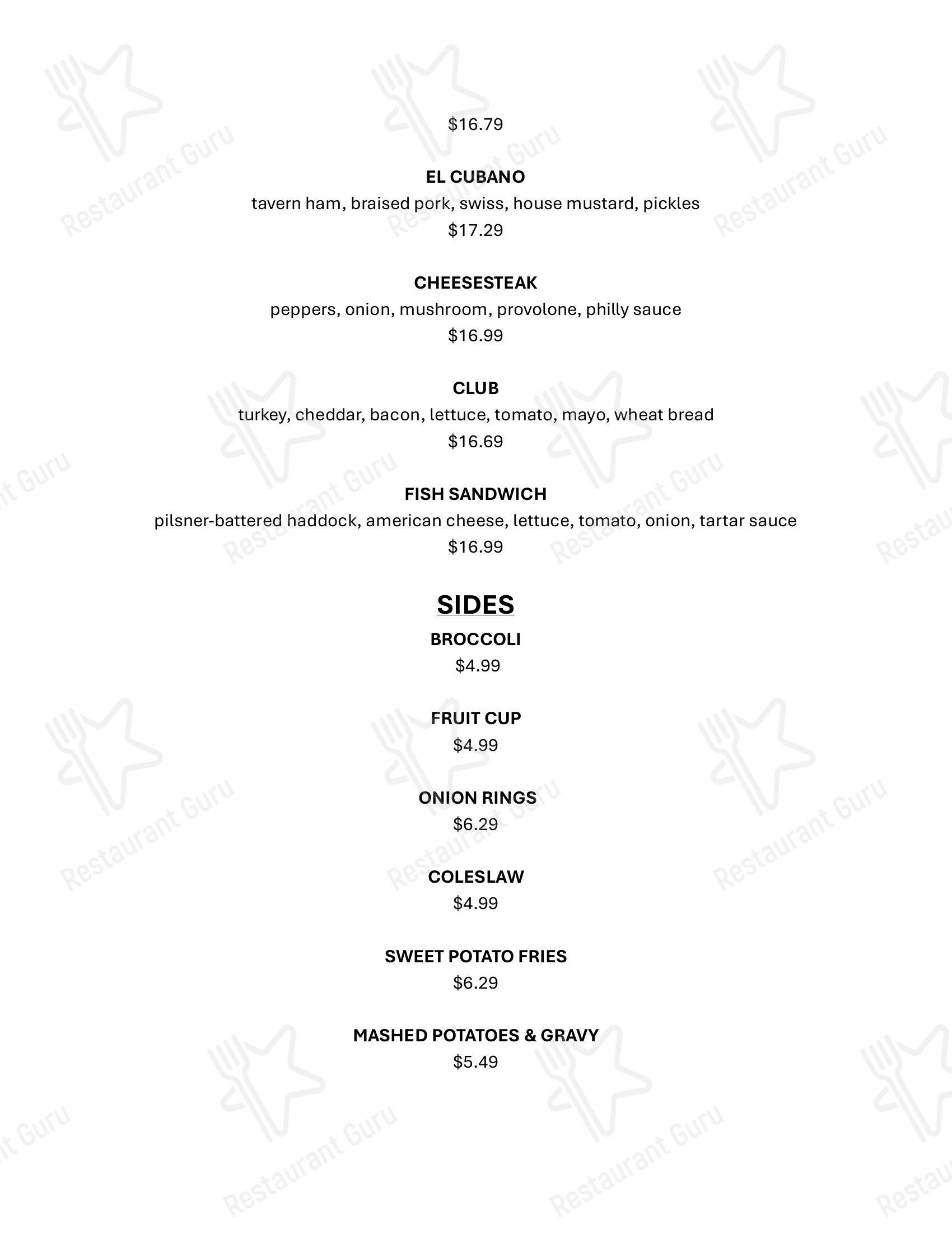 Rusty Bucket Restaurant and Tavern в Нортвилле - Dinner Menu