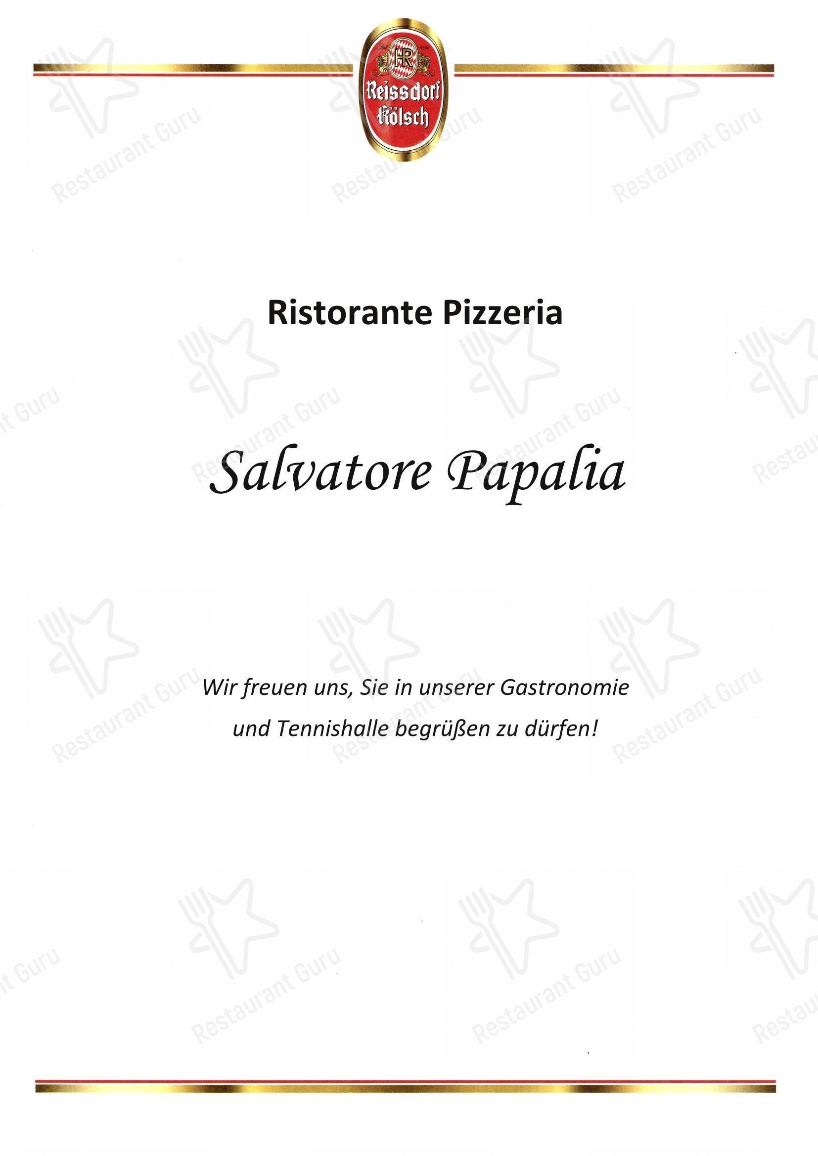 S. Papalia Ristorante Pizzeria в Кёльне - Меню