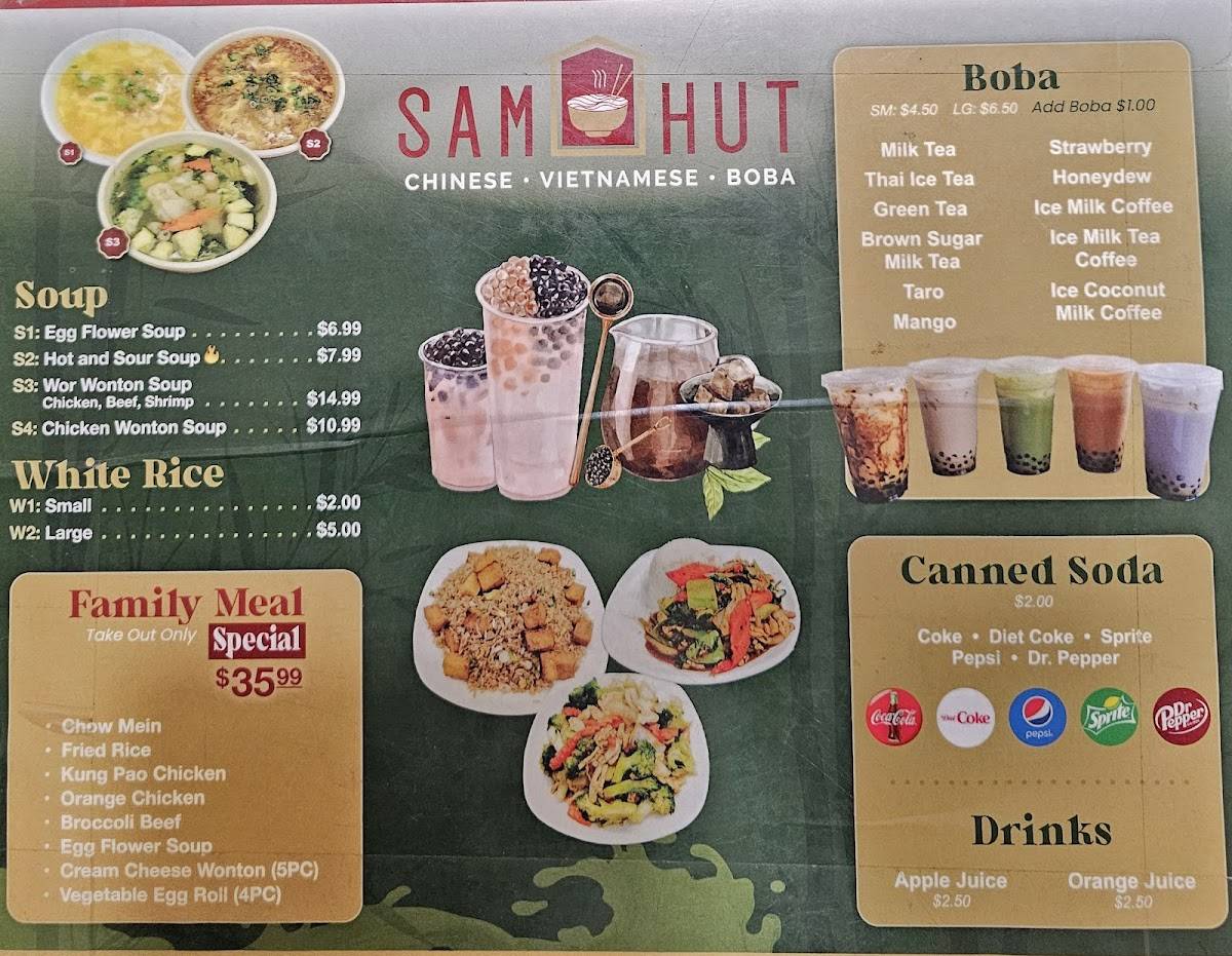 Sam Hut меню