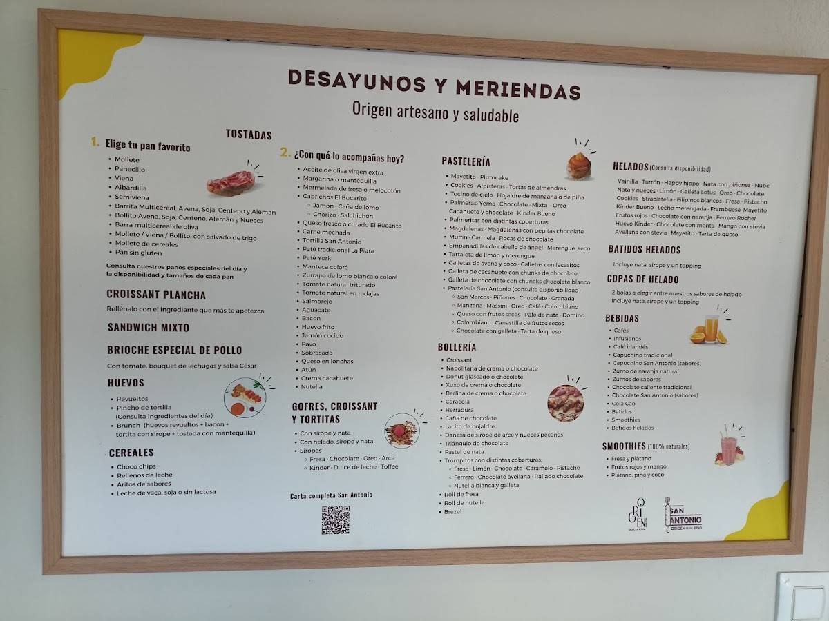 San Antonio breadmaker меню
