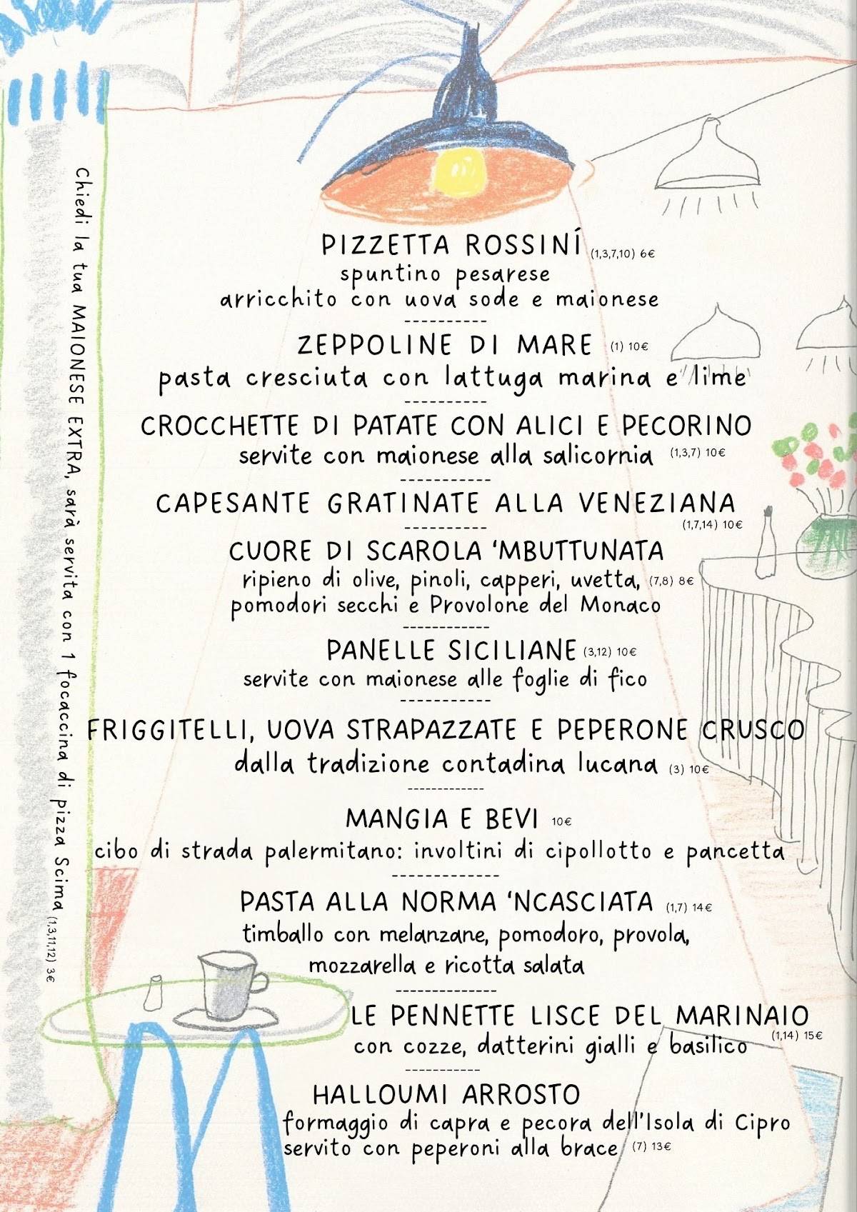 Scima - Roma меню