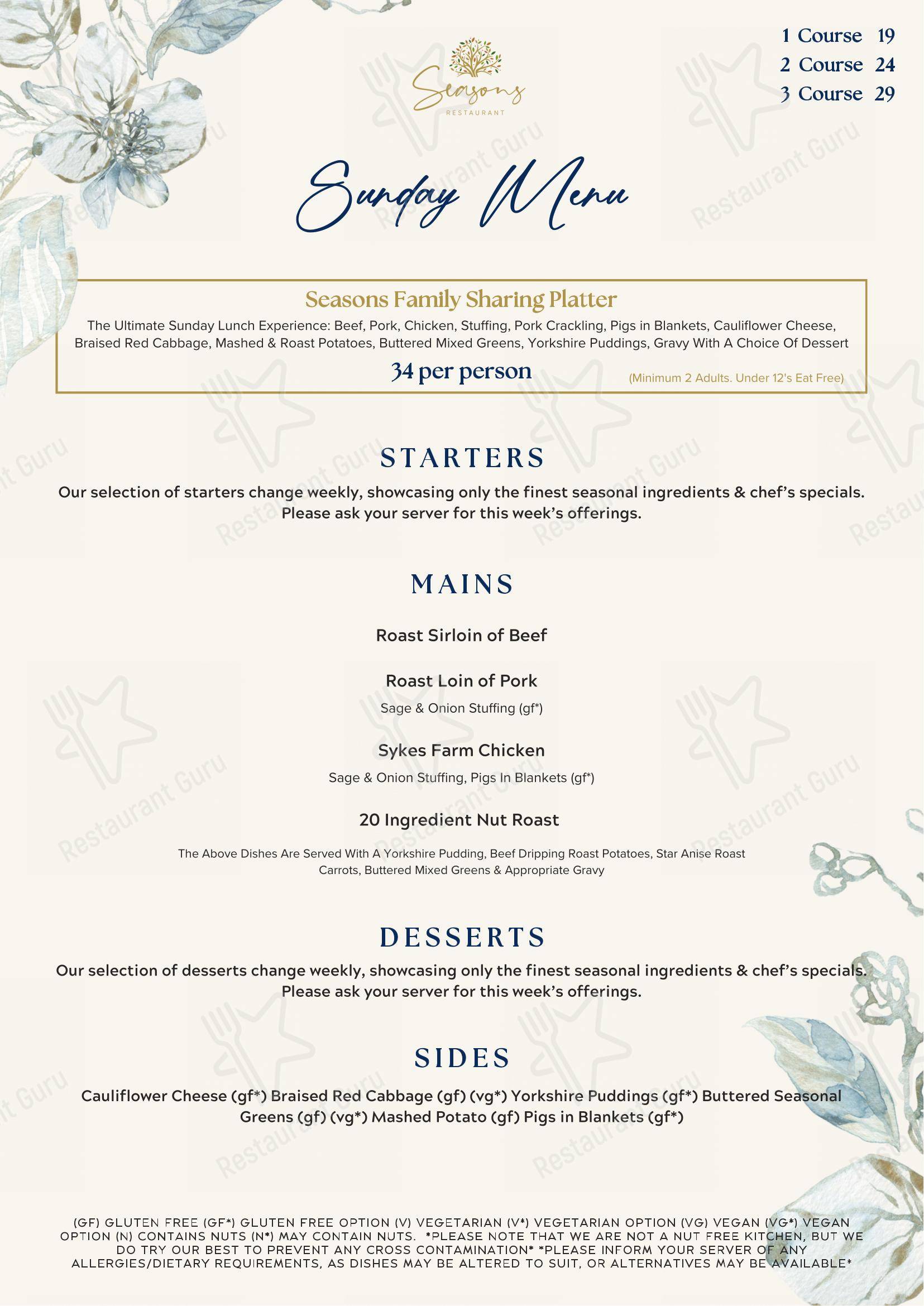 Детское ресторана Seasons Restaurant