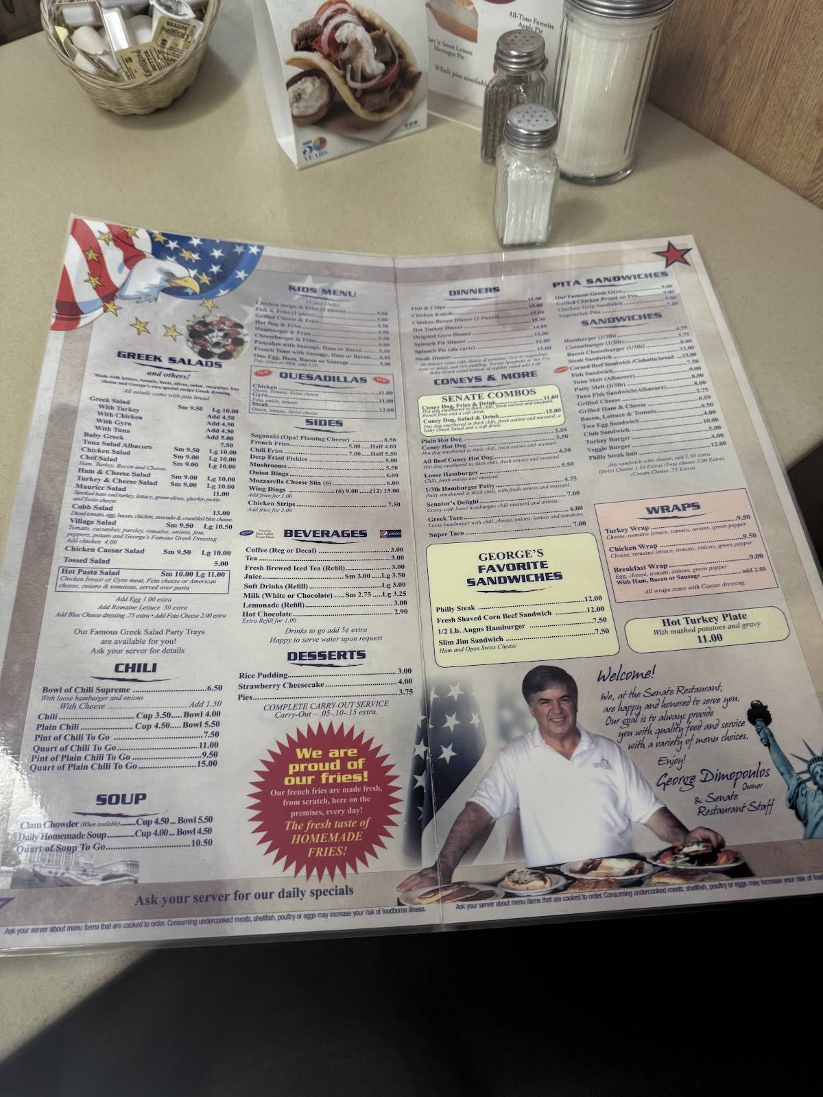 Senate Coney Island Restaurant меню
