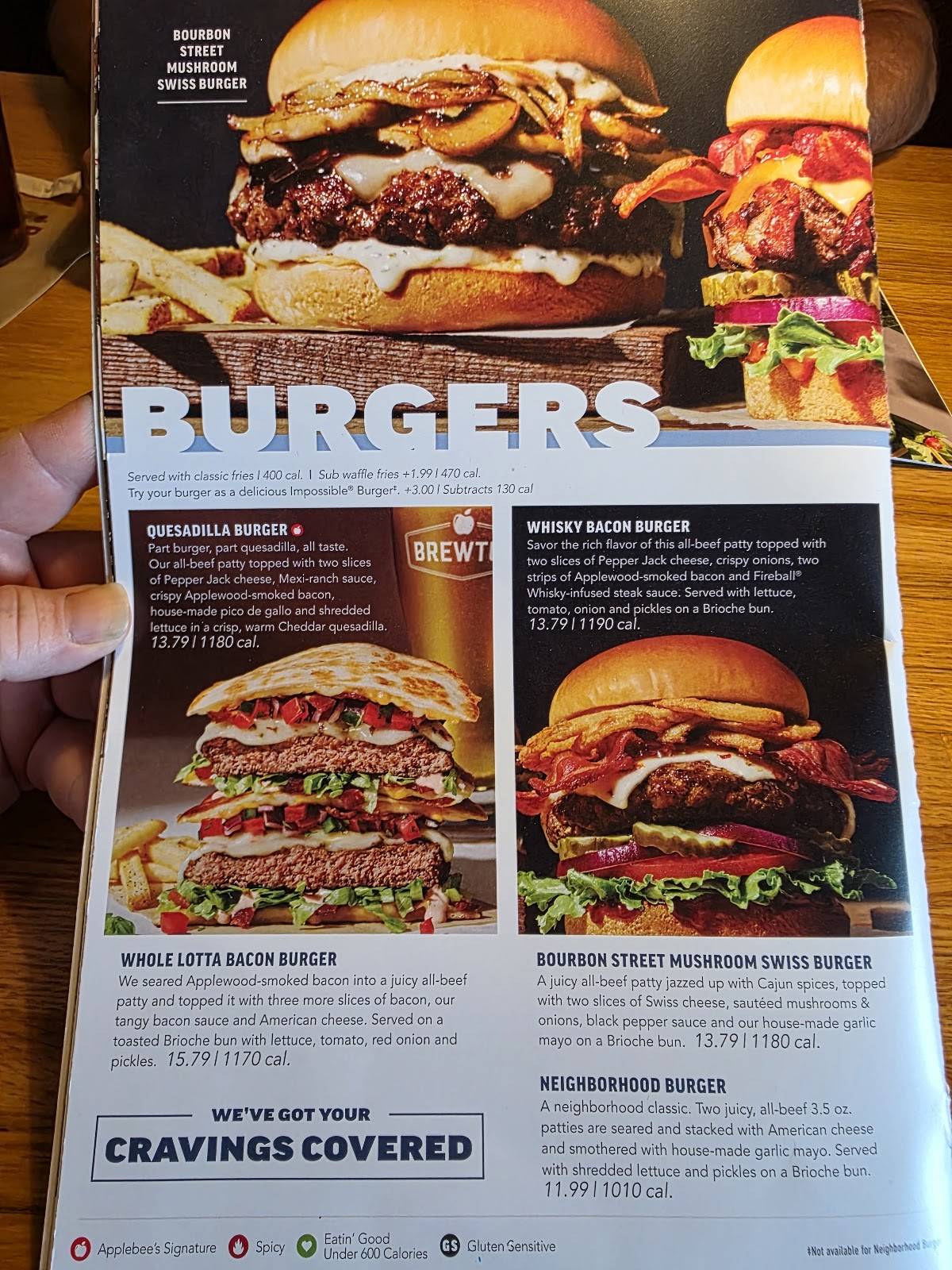 Applebee's Grill + Bar меню