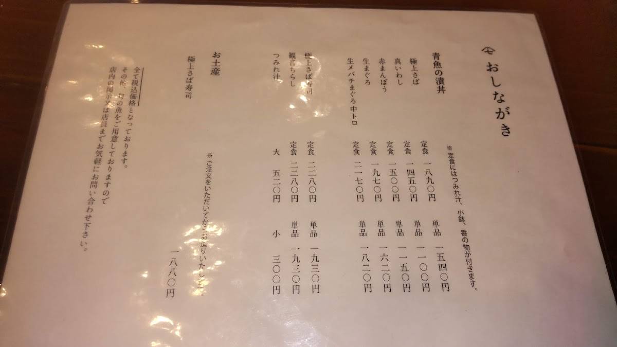 Shichibei меню