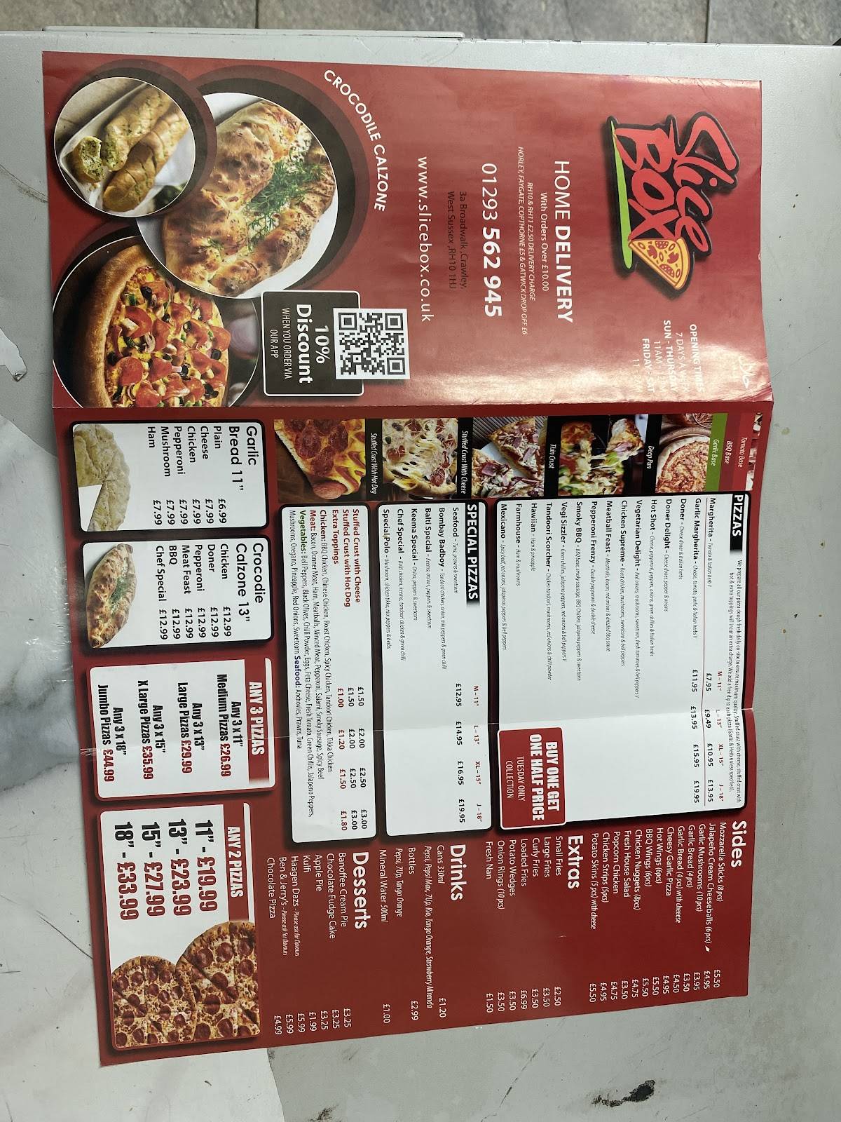 Slice Box & Burger Bites меню
