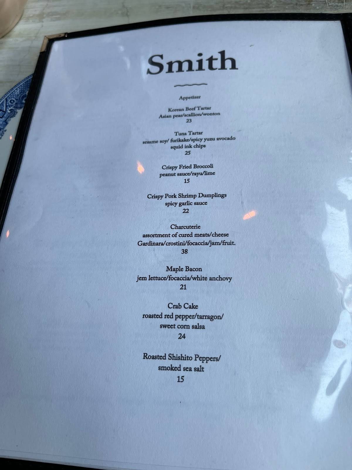 Smith меню