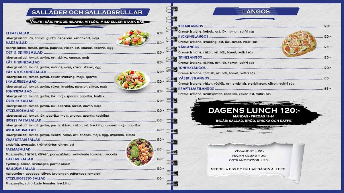 Snabbtugget restaurang pizzeria меню