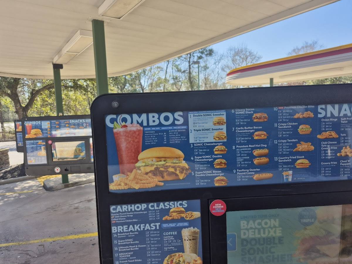 Sonic Drive-In меню