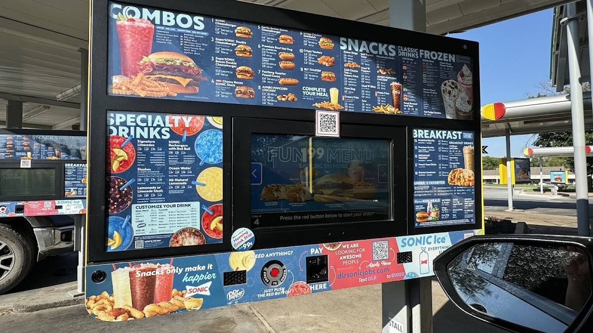 Sonic Drive-In меню