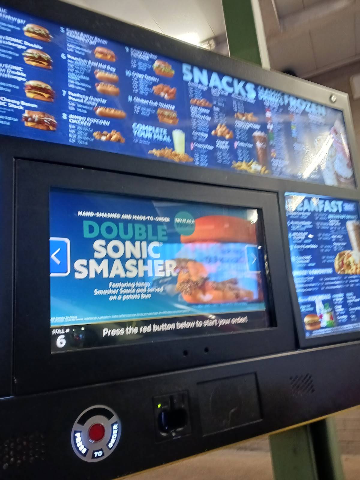 Sonic Drive-In меню