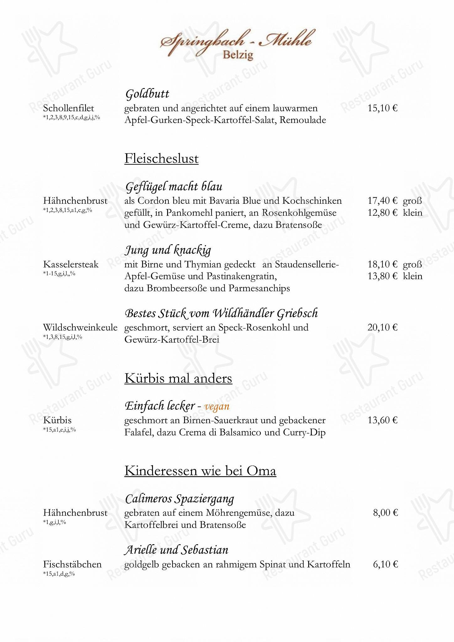 At Home Catering Menu стейк хауса Springbach-Mühle Belzig OHG в Баде-Бельциге