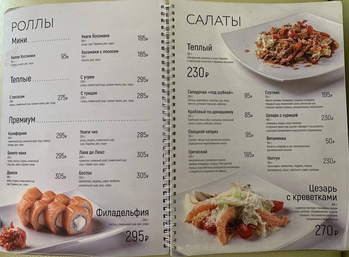 Спутник меню