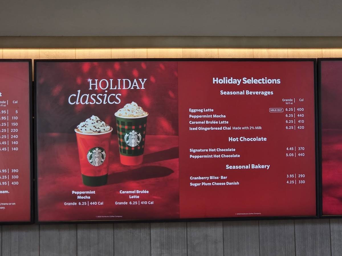 Starbucks Coffee Company меню