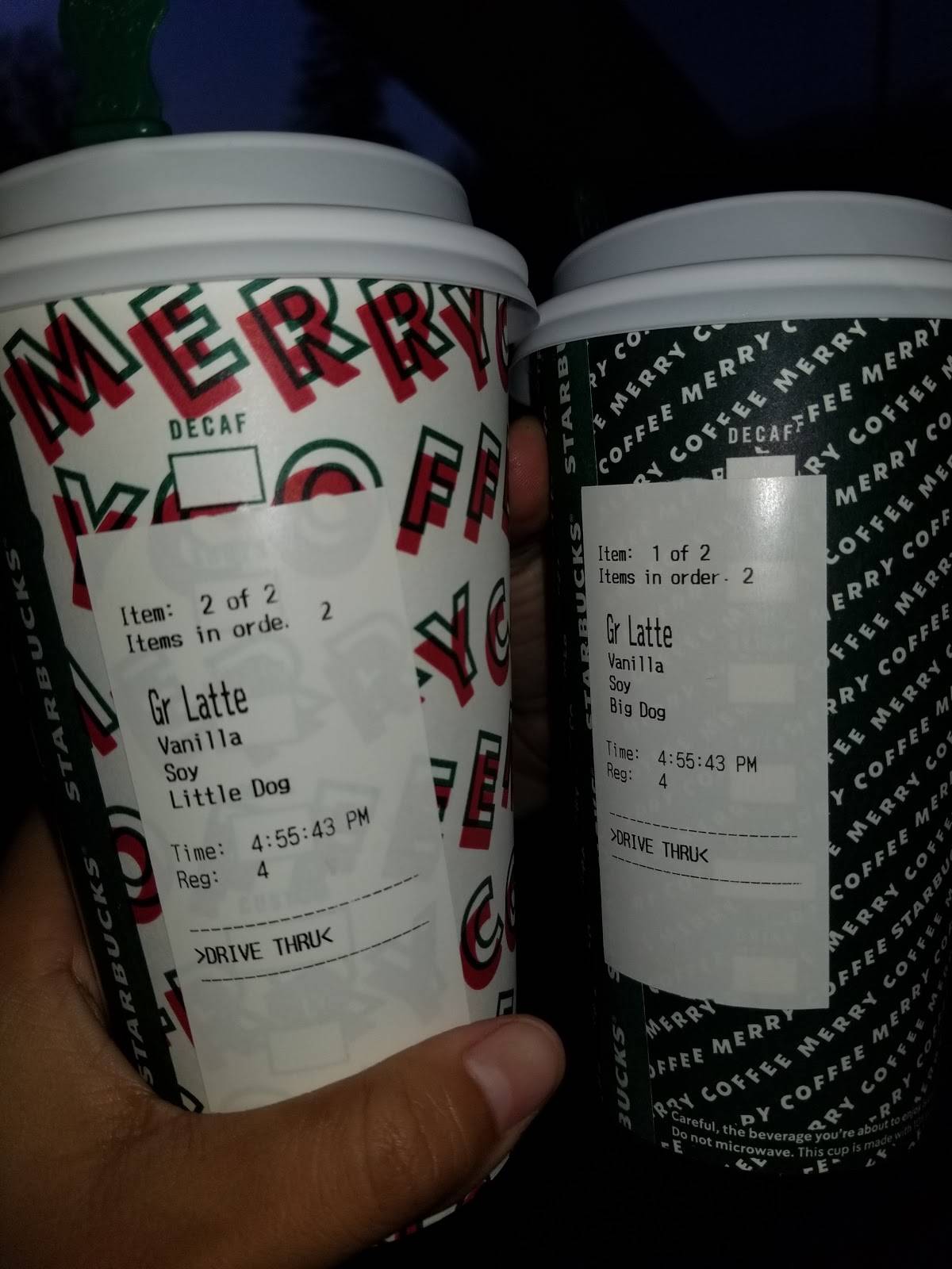 Starbucks Coffee Company меню