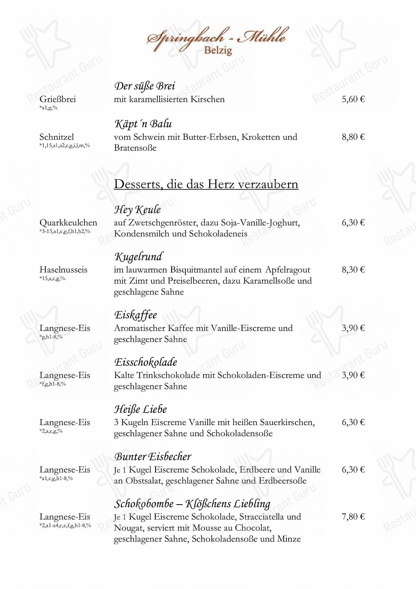 At Home Catering Menu стейк хауса Springbach-Mühle Belzig OHG в Баде-Бельциге