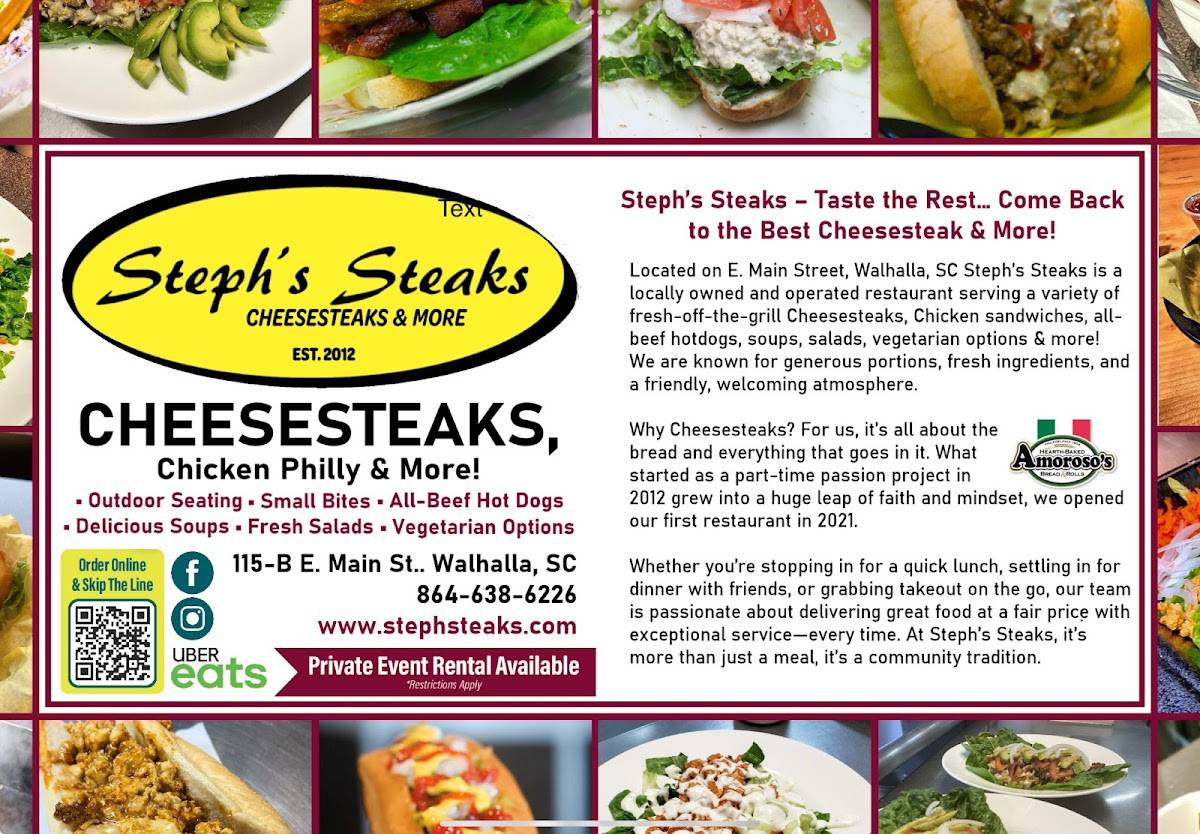 Steph's Steaks меню