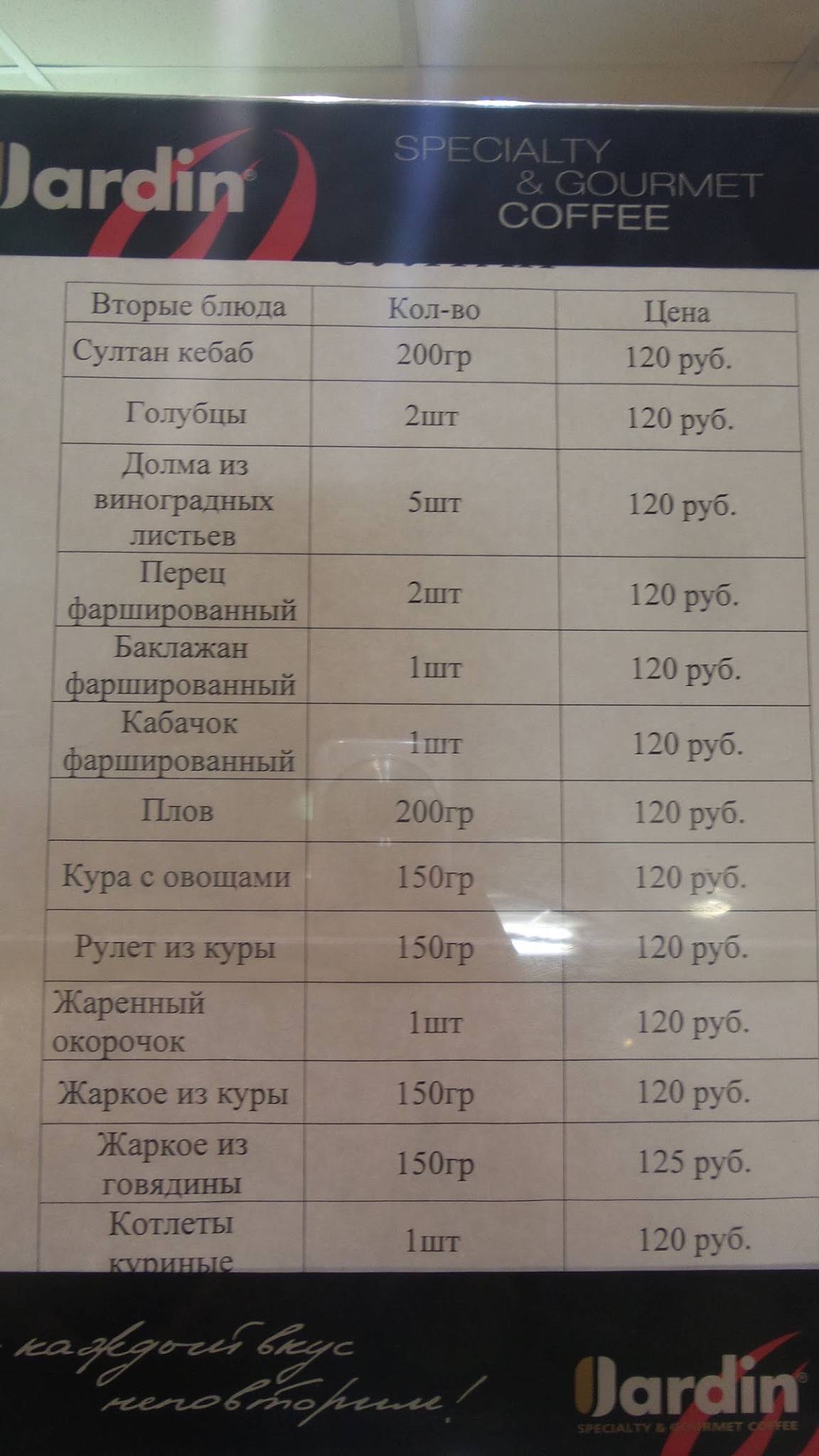 Столовая, ИП Байракаева Г.Р. меню