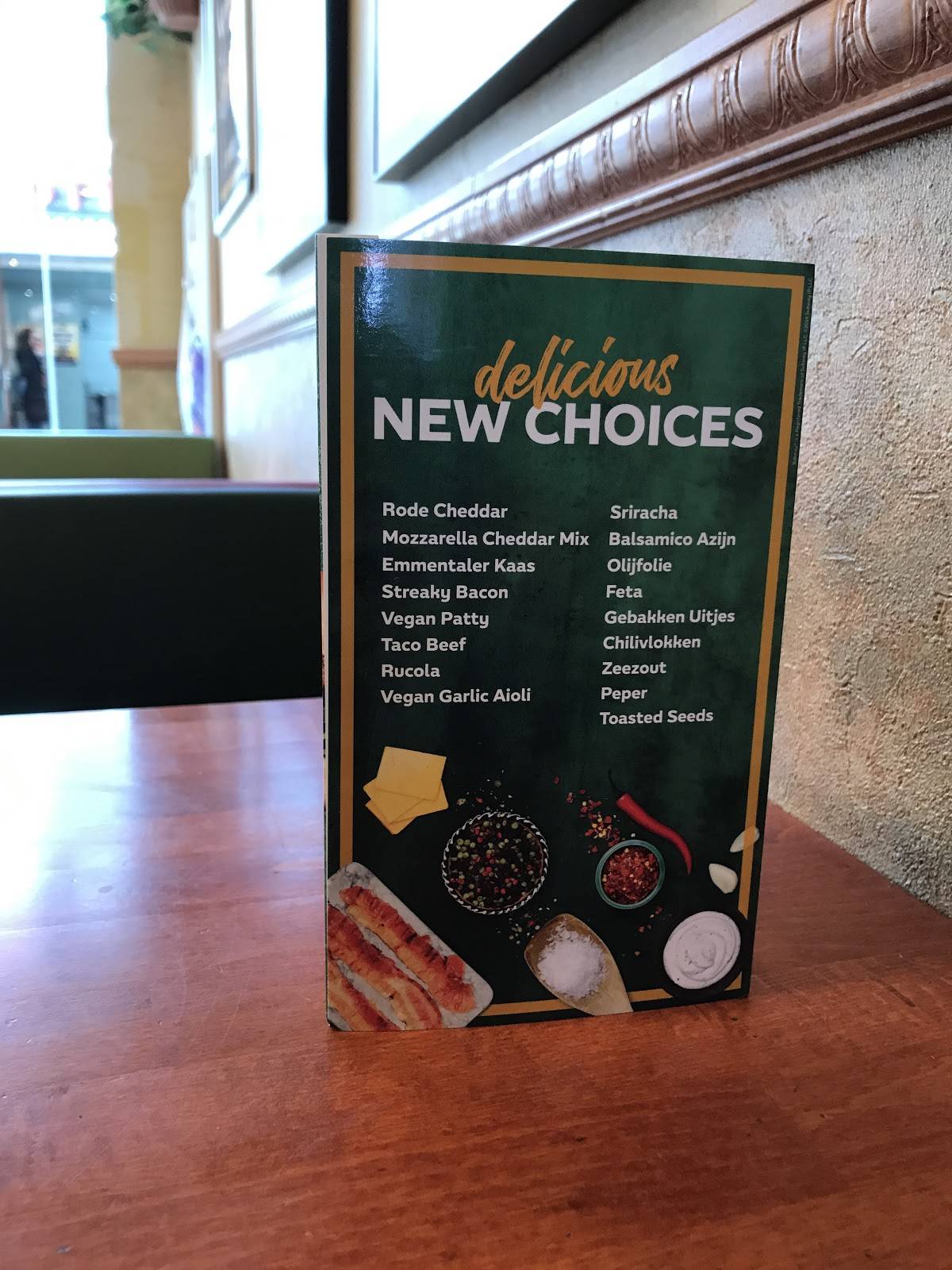 Subway меню