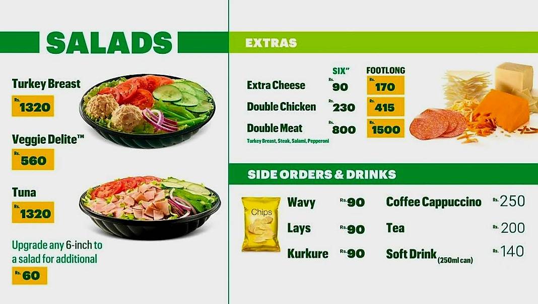Subway - DHA Multan меню