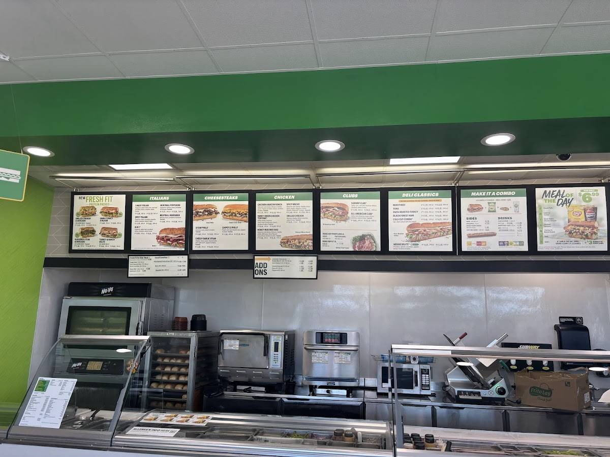 Subway меню
