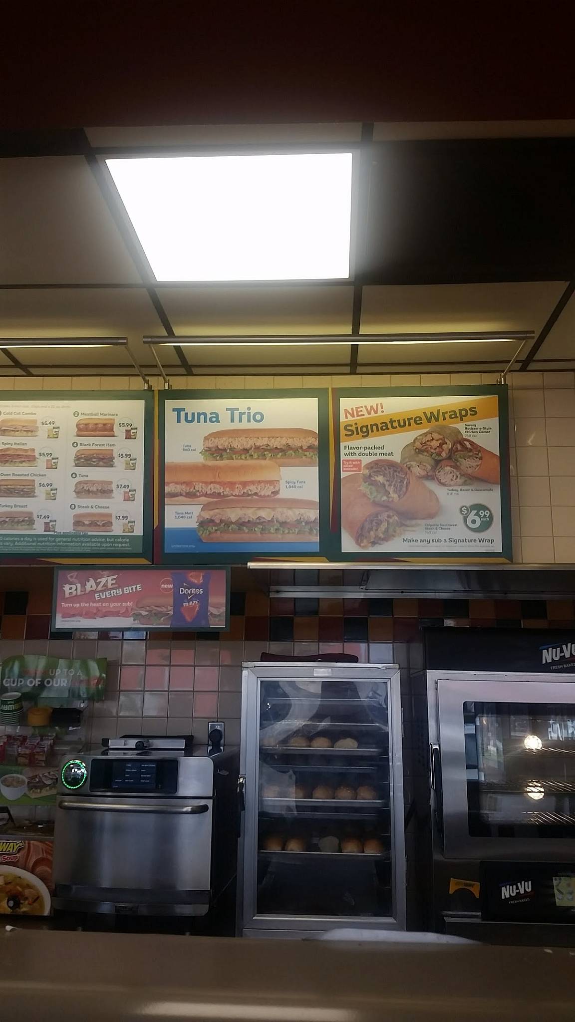 Subway меню