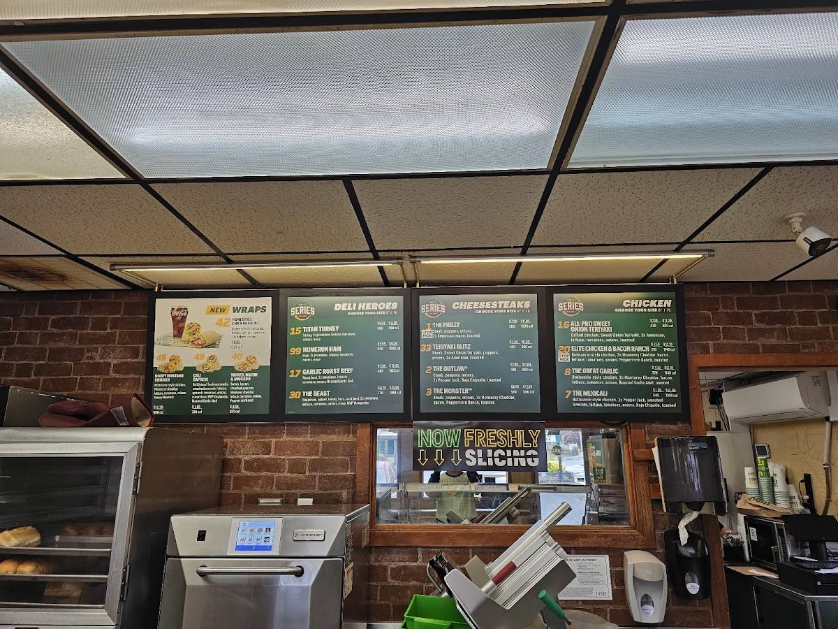 Subway меню