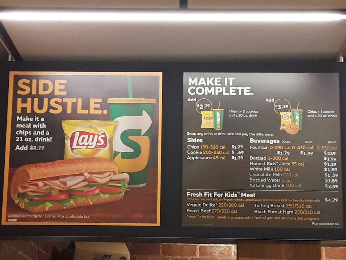 Subway меню