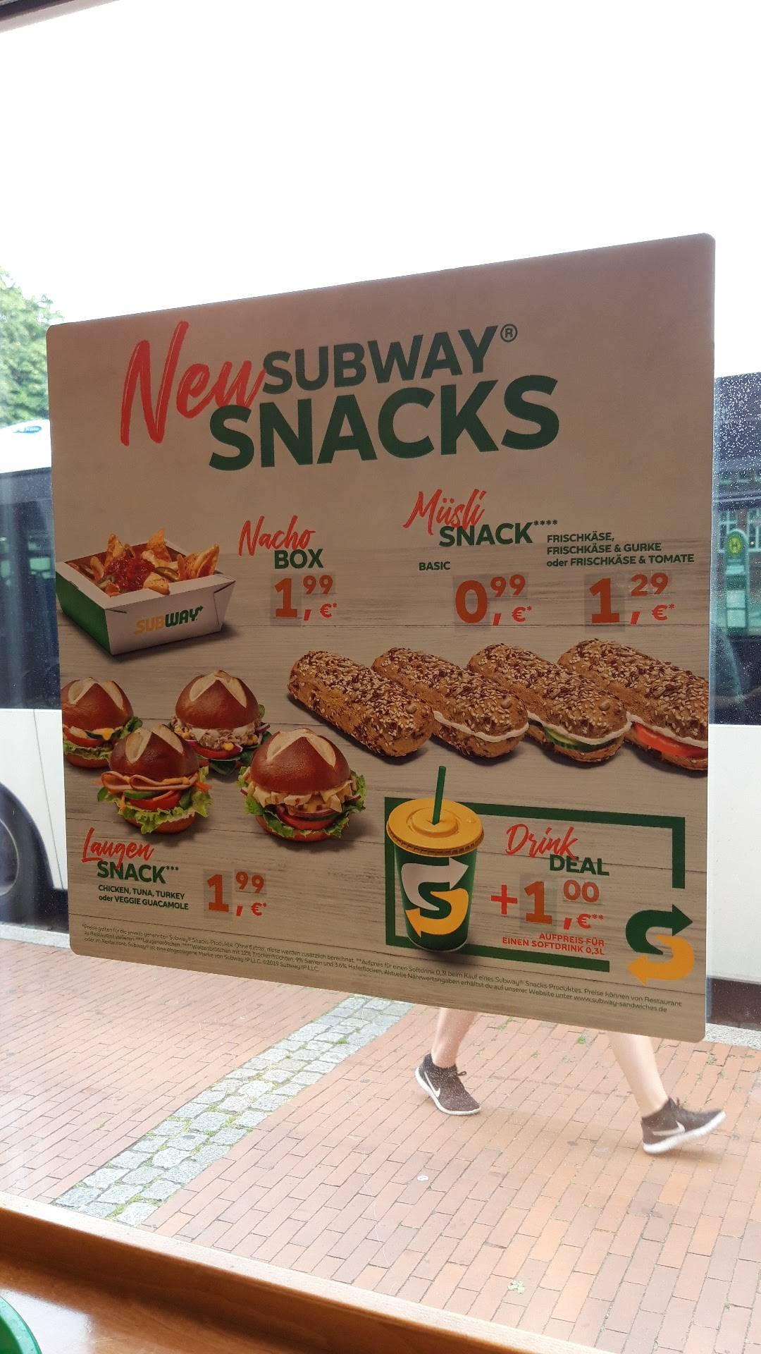 Subway меню