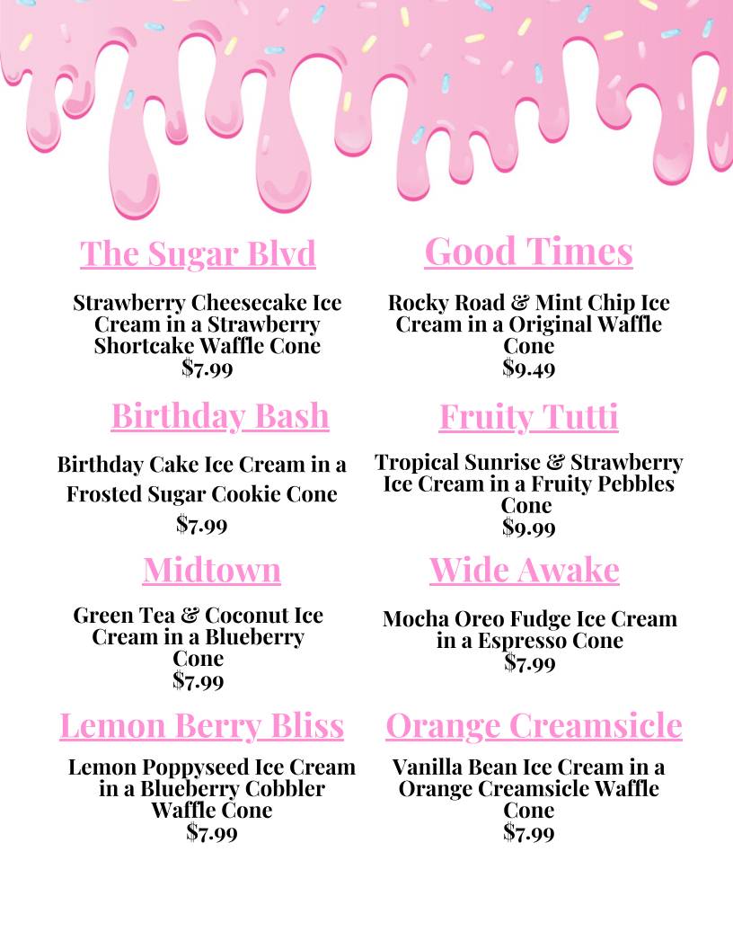 Sugar Blvd меню